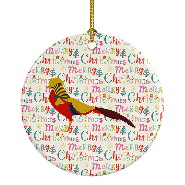 Golden or Chinese Pheasant Christmas Ceramic Ornament product image at NuMercy