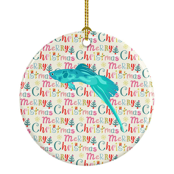 Sword Tail Guppy Christmas Ceramic Ornament product image at NuMercy