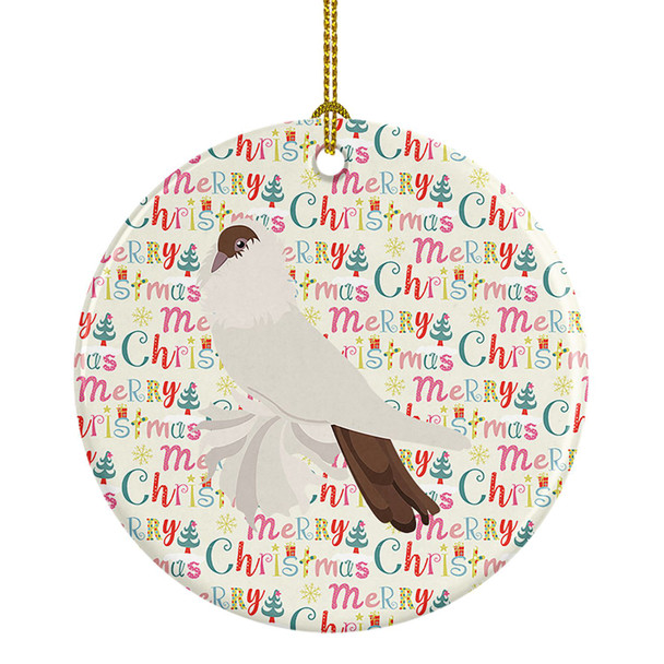 German Helmet Pigeon Christmas Ceramic Ornament product image at NuMercy