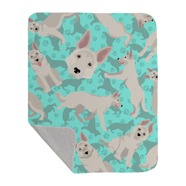 White German Shepherd Artwork Pattern Quilted Throw Blanket 50" x 60" product image at NuMercy