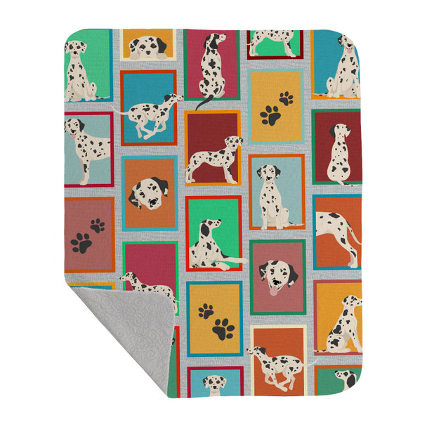 Lots of Dalmatian Artwork Pattern Quilted Throw Blanket 50" x 60" product image at NuMercy