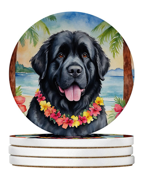 Newfoundland Luau Large Sandstone Absorbent Round Coasters Pack of 4 DAC6479 product image at NuMercy