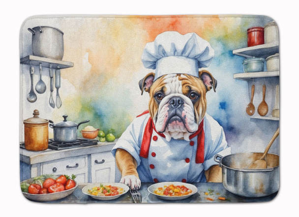English Bulldog The Chef Memory Foam Bath/Kitchen Mat DAC6242 product image at NuMercy