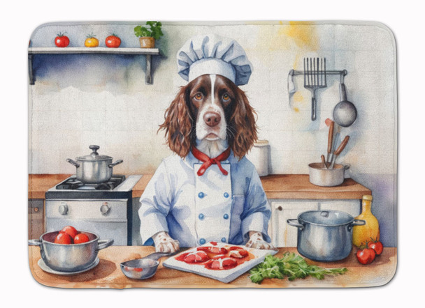 English Springer Spaniel The Chef Memory Foam Bath/Kitchen Mat product image at NuMercy