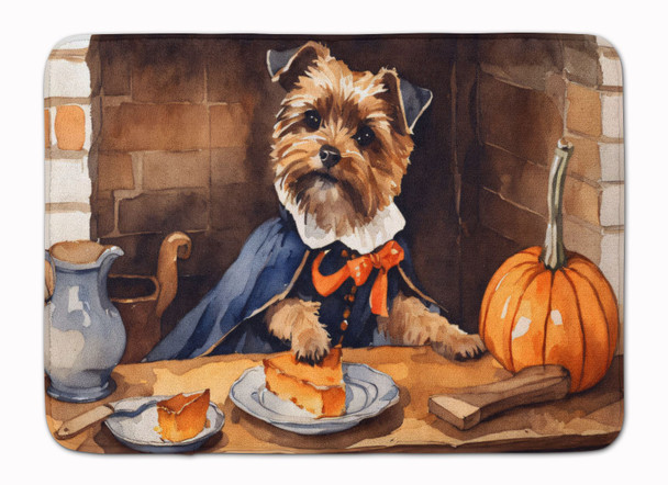 Border Terrier Fall Kitchen Pumpkins Memory Foam Bath/Kitchen Mat DAC1746 product image at NuMercy