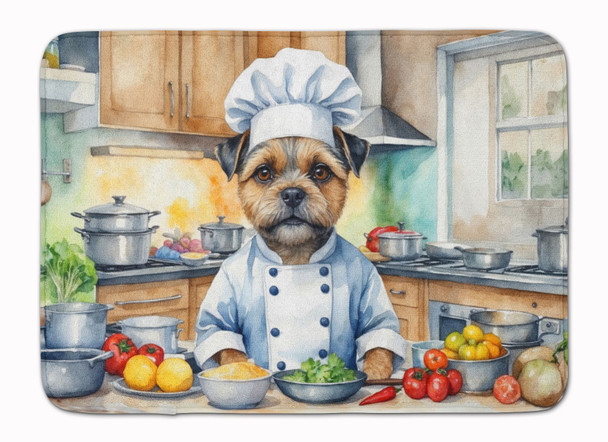 Border Terrier The Chef Memory Foam Bath/Kitchen Mat product image at NuMercy