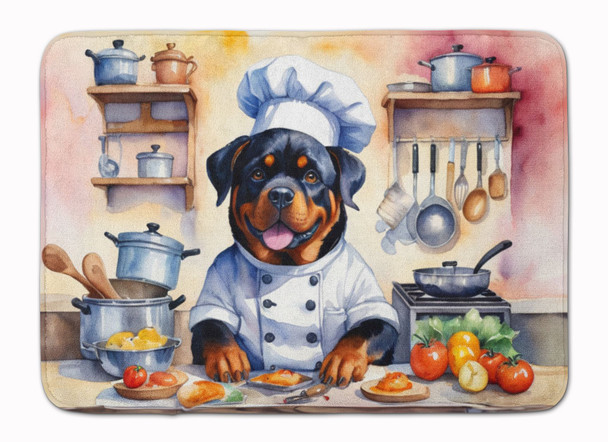 Rottweiler The Chef Memory Foam Bath/Kitchen Mat product image at NuMercy