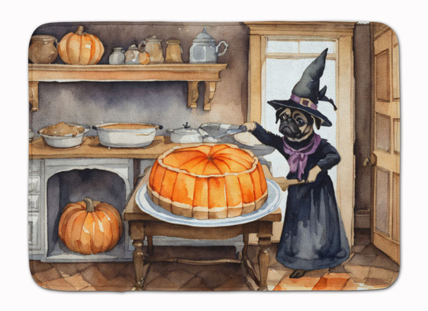 Pug Fall Kitchen Pumpkins Memory Foam Bath/Kitchen Mat DAC1804 product image at NuMercy