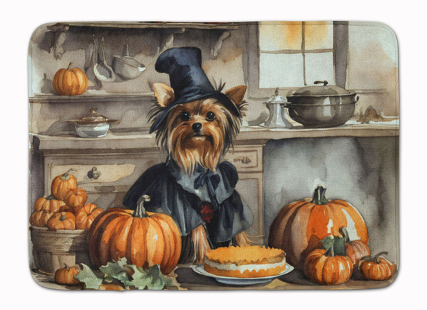 Yorkie Fall Kitchen Pumpkins Memory Foam Bath/Kitchen Mat DAC1824 product image at NuMercy