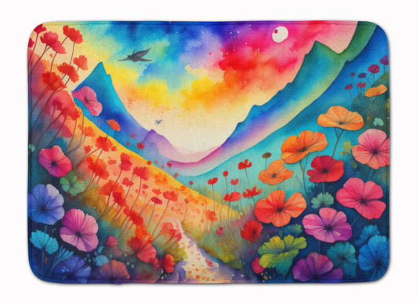 Geraniums in Color Memory Foam Bath/Kitchen Mat product image at NuMercy