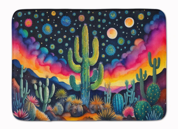 Queen of the Night Cactus in Color Memory Foam Bath/Kitchen Mat product image at NuMercy