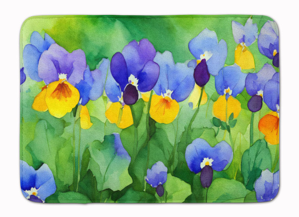 Illinois Violet in Watercolor Memory Foam Bath/Kitchen Mat DAC1647 product image at NuMercy