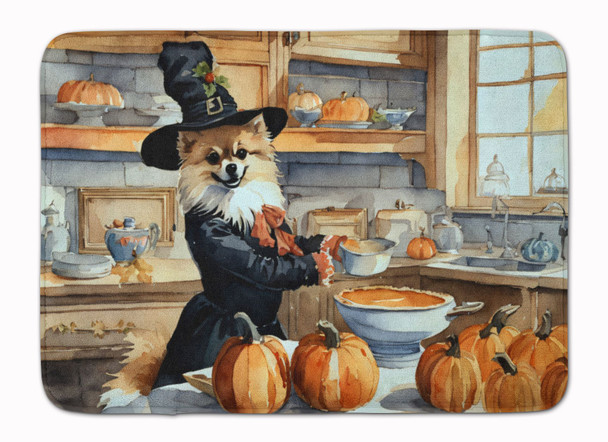 Pomeranian Fall Kitchen Pumpkins Memory Foam Bath/Kitchen Mat DAC1800 product image at NuMercy