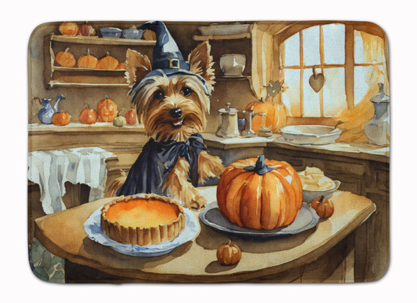Silky Terrier Fall Kitchen Pumpkins Memory Foam Bath/Kitchen Mat product image at NuMercy