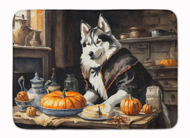 Siberian Husky Fall Kitchen Pumpkins Memory Foam Bath/Kitchen Mat DAC1817 product image at NuMercy