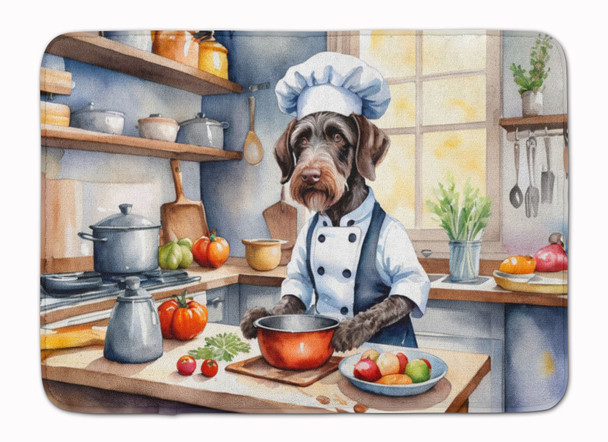 German Wirehaired Pointer The Chef Memory Foam Bath/Kitchen Mat product image at NuMercy