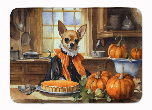 Chihuahua Fall Kitchen Pumpkins Memory Foam Bath/Kitchen Mat product image at NuMercy