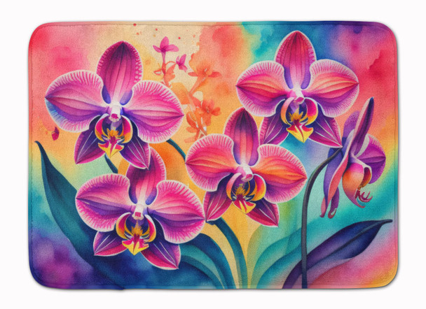 Orchids in Color Memory Foam Bath/Kitchen Mat product image at NuMercy