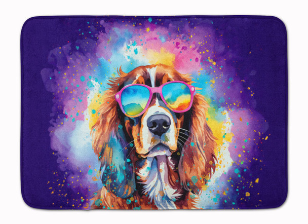 Cavalier Spaniel Hippie Dawg Memory Foam Bath/Kitchen Mat DAC2483 product image at NuMercy