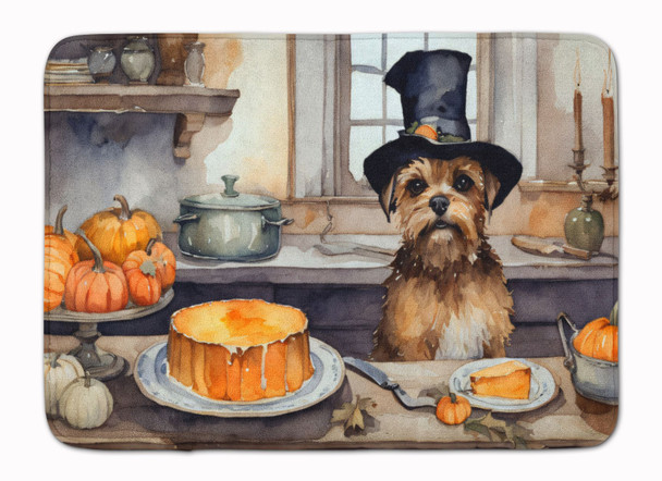 Border Terrier Fall Kitchen Pumpkins Memory Foam Bath/Kitchen Mat DAC1745 product image at NuMercy