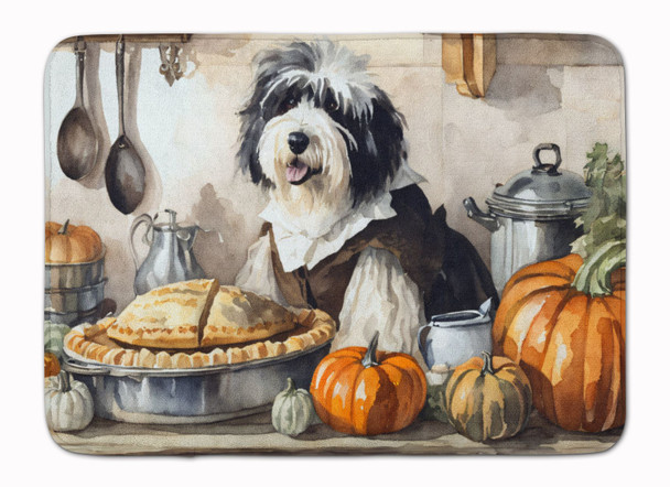 Old English Sheepdog Fall Kitchen Pumpkins Memory Foam Bath/Kitchen Mat DAC1797 product image at NuMercy