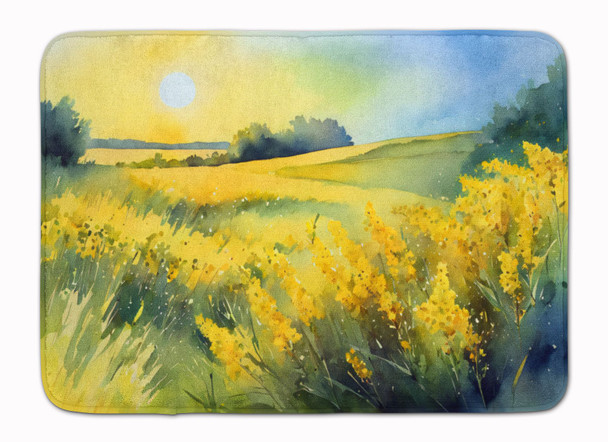 Nebraska Goldenrod in Watercolor Memory Foam Bath/Kitchen Mat DAC1682 product image at NuMercy