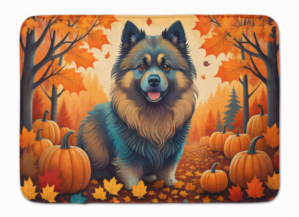 Keeshond Fall Memory Foam Bath/Kitchen Mat product image at NuMercy