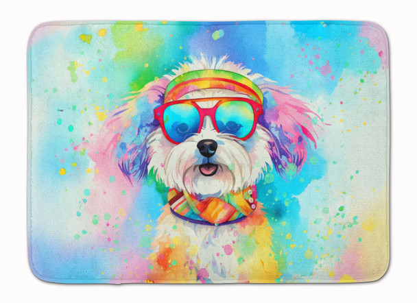 Bichon Frise Hippie Dawg Memory Foam Bath/Kitchen Mat DAC2463 product image at NuMercy