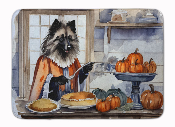 Keeshond Fall Kitchen Pumpkins Memory Foam Bath/Kitchen Mat product image at NuMercy