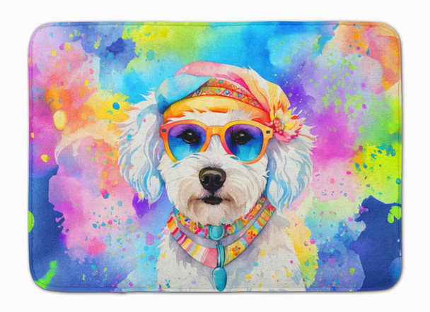 Bichon Frise Hippie Dawg Memory Foam Bath/Kitchen Mat DAC2465 product image at NuMercy