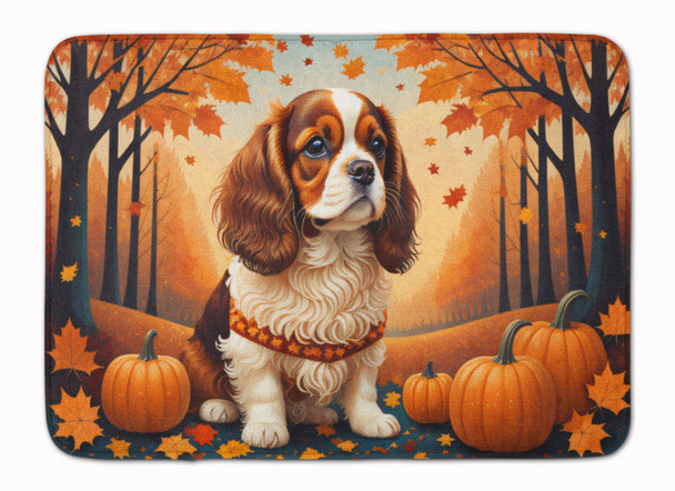 Cavalier Spaniel Fall Memory Foam Bath/Kitchen Mat product image at NuMercy