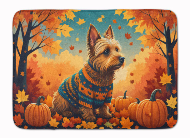 Australian Terrier Terrier Fall Memory Foam Bath/Kitchen Mat product image at NuMercy