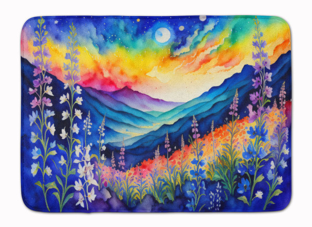 Delphinium in Color Memory Foam Bath/Kitchen Mat product image at NuMercy