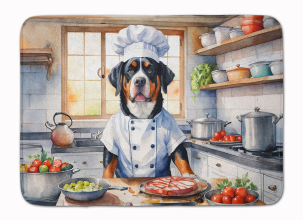 Greater Swiss Mountain Dog The Chef Memory Foam Bath/Kitchen Mat product image at NuMercy