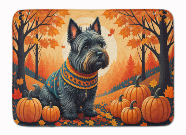 Scottish Terrier Fall Memory Foam Bath/Kitchen Mat product image at NuMercy
