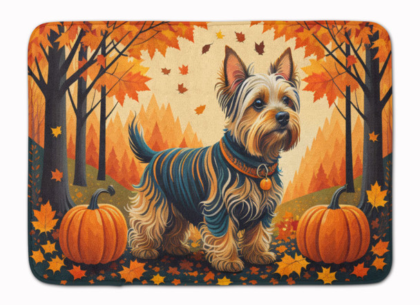 Silky Terrier Fall Memory Foam Bath/Kitchen Mat product image at NuMercy