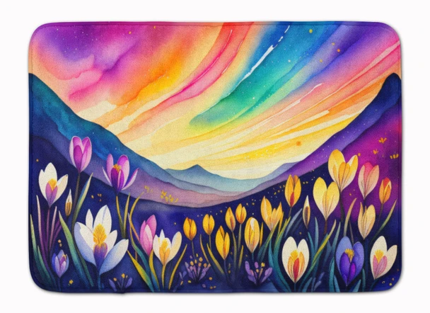 Crocus in Color Memory Foam Bath/Kitchen Mat product image at NuMercy