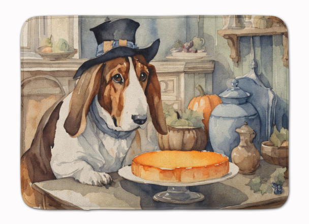 Basset Hound Fall Kitchen Pumpkins Memory Foam Bath/Kitchen Mat DAC1827 product image at NuMercy