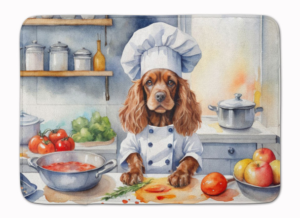 Cocker Spaniel The Chef Memory Foam Bath/Kitchen Mat product image at NuMercy