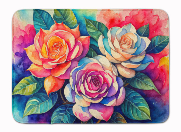 Gardenias in Color Memory Foam Bath/Kitchen Mat product image at NuMercy