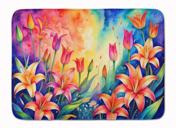 Lilies in Color Memory Foam Bath/Kitchen Mat product image at NuMercy