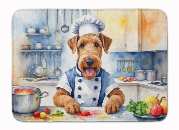 Airedale Terrier The Chef Memory Foam Bath/Kitchen Mat product image at NuMercy
