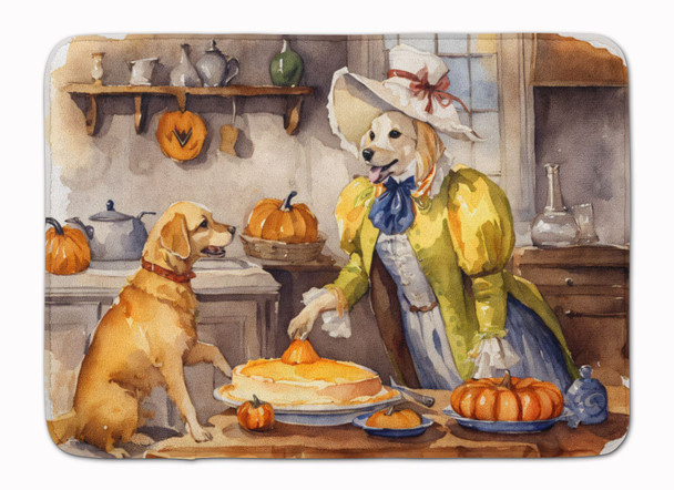 Yellow Lab Fall Kitchen Pumpkins Memory Foam Bath/Kitchen Mat DAC1791 product image at NuMercy