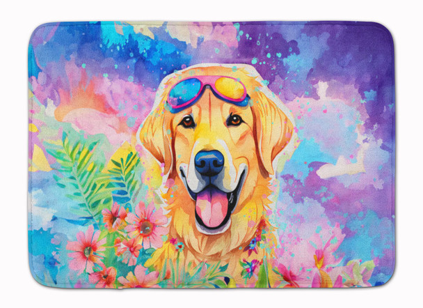 Yellow Labrador Hippie Dawg Memory Foam Bath/Kitchen Mat DAC2531 product image at NuMercy