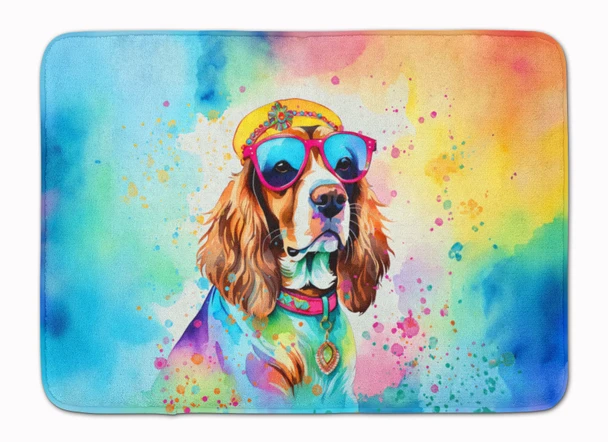 Cavalier Spaniel Hippie Dawg Memory Foam Bath/Kitchen Mat DAC2484 product image at NuMercy