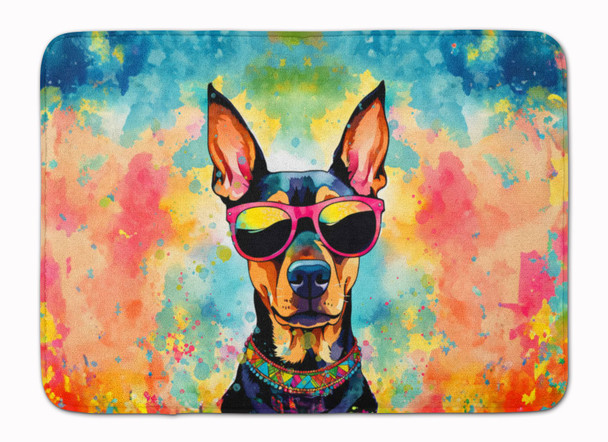 Doberman Pinscher Hippie Dawg Memory Foam Bath/Kitchen Mat DAC2503 product image at NuMercy