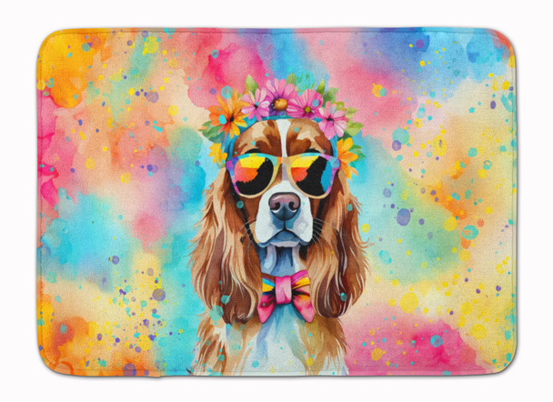 Cavalier Spaniel Hippie Dawg Memory Foam Bath/Kitchen Mat DAC2486 product image at NuMercy