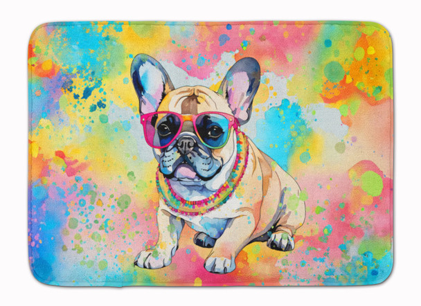 French Bulldog Hippie Dawg Memory Foam Bath/Kitchen Mat DAC2507 product image at NuMercy
