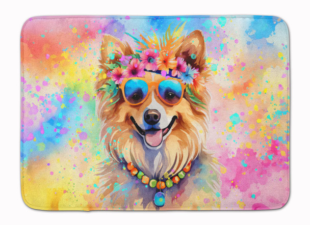 Pomeranian Hippie Dawg Memory Foam Bath/Kitchen Mat DAC2539 product image at NuMercy
