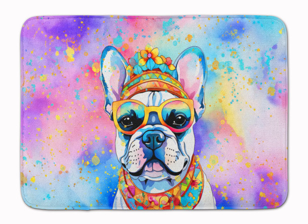 French Bulldog Hippie Dawg Memory Foam Bath/Kitchen Mat DAC2505 product image at NuMercy